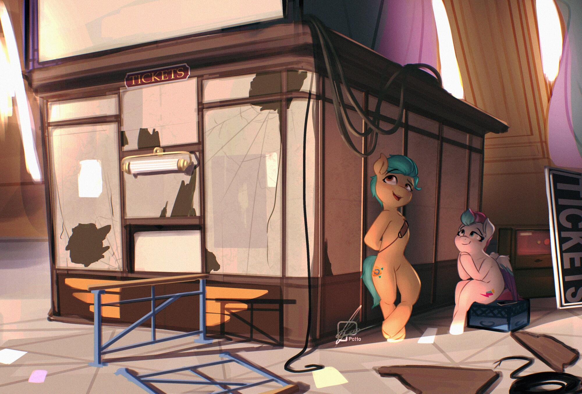 Hitch and Zipp in an abandoned pegasi station